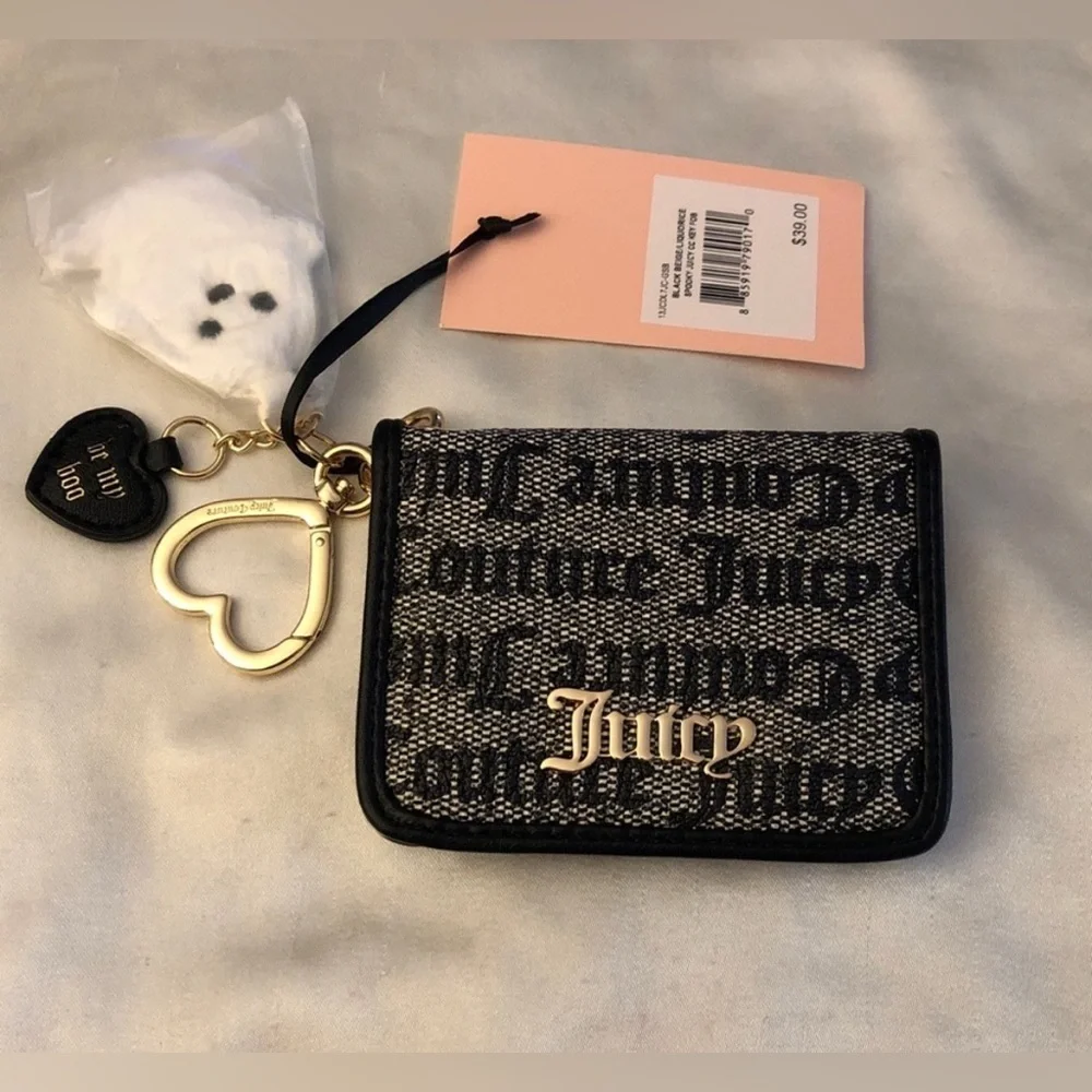 Juicy Couture Spooky Card Holder Wallet with Ghost and “be my boo” Charm